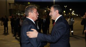 Cumhurbaşkanı Yardımcısı Cevdet Yılmaz, KKTC’nin 42’nci Yıl Dönümü Törenleri İçin Lefkoşa’da