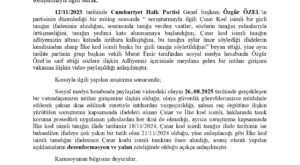 Özgür Özel’in Gizli Tanık İddialarına Başsavcılıktan Net Yanıt: Açıklamalar Dezenformasyon ve Yalan Niteliğindedir