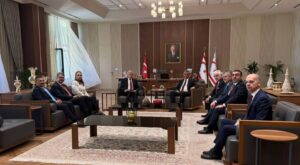TBMM Heyetinden KKTC Cumhurbaşkanı Tufan Erhürman’a Tebrik Ziyareti