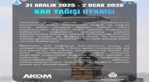 İBB AKOM’dan İstanbul İçin Kuvvetli Kar Yağışı Uyarısı