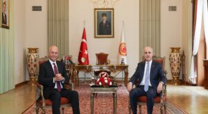 TBMM Başkanı Kurtulmuş, BM Mülteciler Yüksek Komiseri Salih ile Bir Araya Geldi