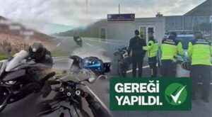 Otoyolda 300 Kilometre Hızla Makas Atan Motosiklet Sürücüsü Yakalandı
