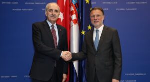 TBMM Başkanı Kurtulmuş, Hırvatistan’da Meclis Başkanı Jandrokovic ile Bir Araya Geldi