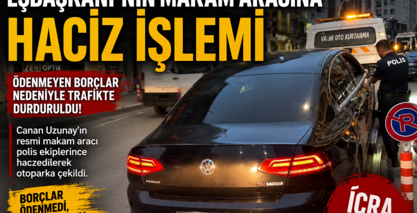 İpekyolu Belediyesi Makam Aracına Haciz İşlemi